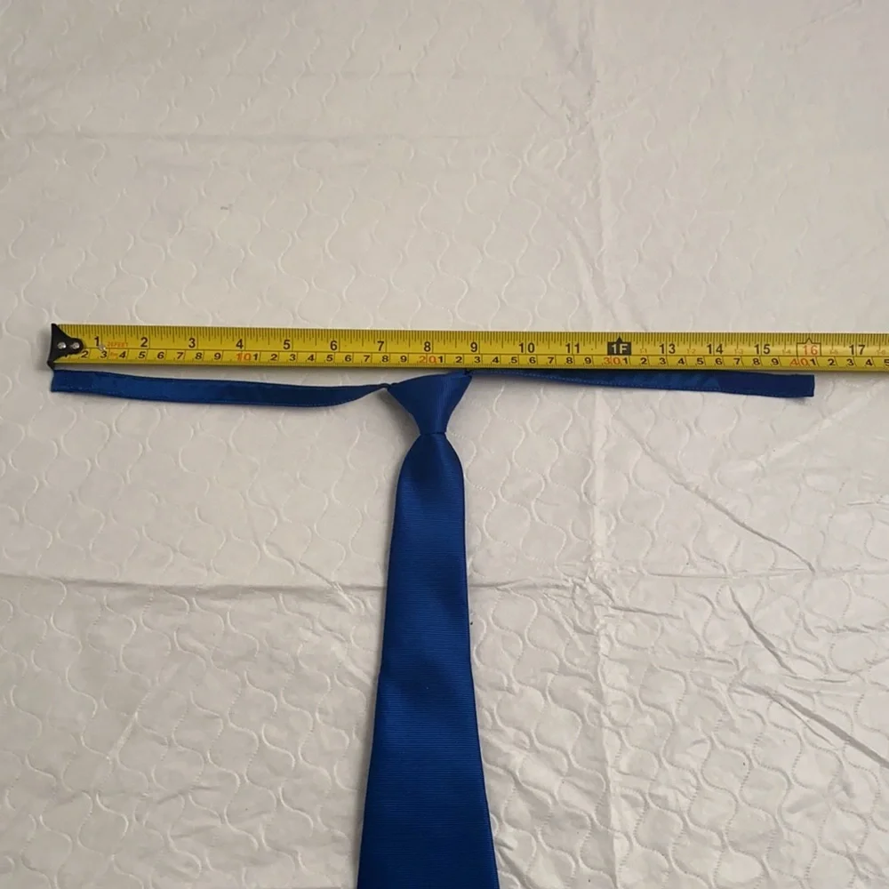 Gymboree metallic blue velcro neck tie 3 and up